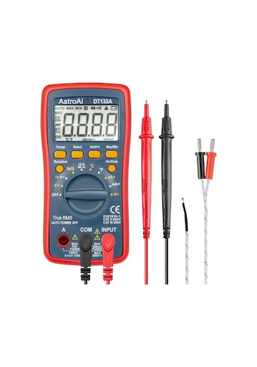 Astroai Dijital Multimetre 4000 Counts Test Cihazi Dt132a