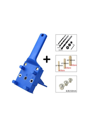 41 Parça Ahşap İşleme Matkap Rehberi Kiti Düz Delik Yerleştirici Dowel Pimi Ahşap Matkap Delik Aracı