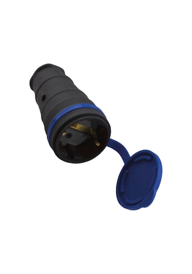 Orel OR2103 Kauçuk 1  x  16 Amper Monofaze Kapaklı Seyyar Priz