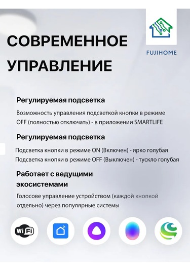 Fujıhome Wifi Özellikli Tek Tuşlu Dokunmatik Anahtar 388743801