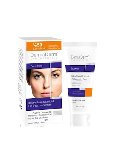 Dermaderm Bitkisel Leke Bakımı Beyazlatıcı Gece Kremi 100 G