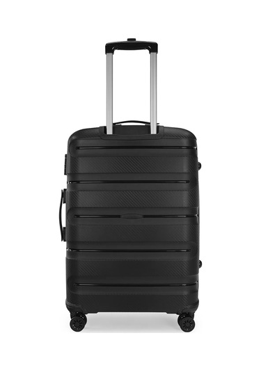 Wexta Wx-pp13 Carbon Siyah Kabin Boy Polipropılen Valiz Siyah