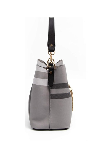Silver Polo Kadın El Çantası 967 Mk84 45530 Gri Mat Siyah 45530 Gri Mat Siyah Çok Renkli