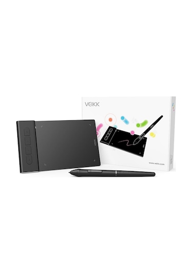 Veikk VK430 4x3" 16384 Levels Taşınabilir 5080 LPI Grafik Tablet+Kalem