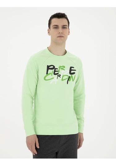 Pierre Cardin Erkek Fıstık Sweatshirt 50285538-vr087 Yeşil