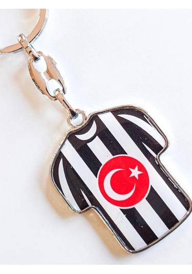 Moncuk Design Siyah Beyaz Takım Formalı Metal Anahtarlık