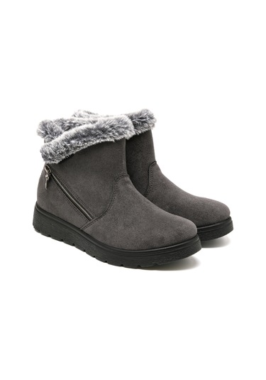 Antracıte Bot Kadın 45 U30 Ux Fly Flot Cloth Woman Boot Anthracite Antrasit