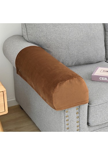 Padalink Ev Kullanıma İçin Çiftli Kuru Yıkama Eli Yecekli , Kayma Engeli , Mevsimler Arası Kullanıma Uygun, Esnek Kumaşlı Poyraz Tüyü Divan Kol Kılıfı 10 Adet Çivi İçerir - Develi Rengi Haki