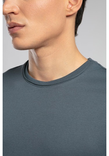 Lee Cooper Gael Erkek O Yaka T-shirt İndigo-19819 İndigo