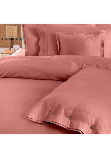 Sarev Monochrome Garnet %100 Pamuk Saten ''300 Tc" Nevresim Takımı Ks V11 Kahverengi