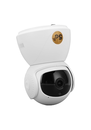 Qingmipy 5g Akıllı Gözetim Kamerası 3mp Ultra Hd 360 Panoramik Görünüm İki Yönlü Sesli İletişim 2.4g/5g Wifi Ev Güvenliği Monitörü