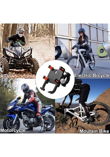 Sones Mpb-91 Motosiklet Altı Pençe Alüminyum Alaşımlı Cep Telefonu Tutucu Braketi Siyah