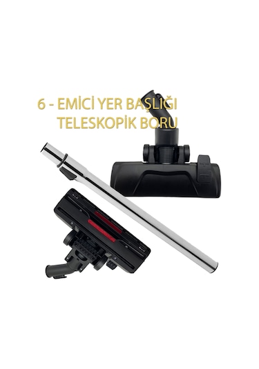 Arnica Terra Premium Süpürge Emici Yer Başlığı Teleskopik Boru