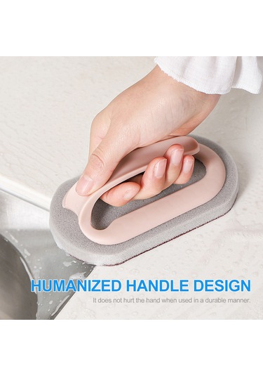 Ranyeek Pembe Emery Spons Temizleyici - Kireç, Pas Ve Kok Artıkları Kaldırıcı, Islak/kuru Kullanım, Mutfak Ve Banyo İçin Çok Amaçlı Temizlik Aracı