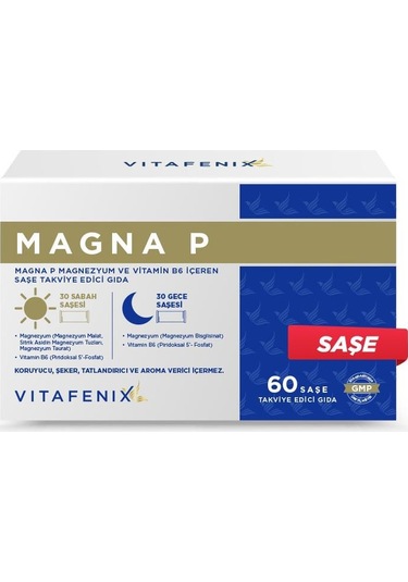 Vitafenix Magna P Magnezyum Vitamin B6 60 Saşe