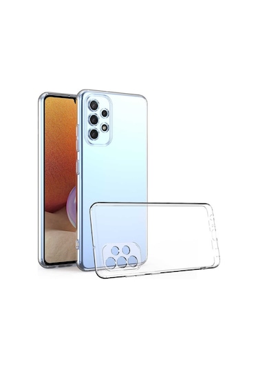 Galaxy A72 Kılıf Zore Kamera Korumalı Süper Silikon Kılıf Renksiz