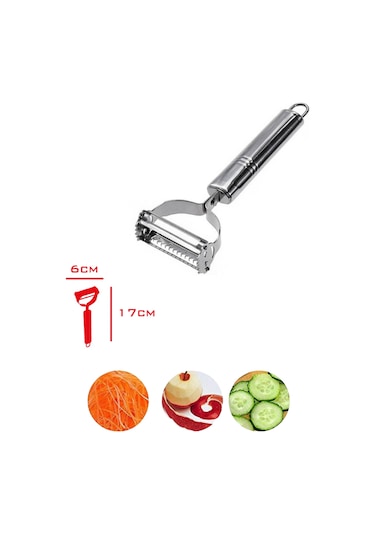 Paslanmaz Çelik Soyacak Metal Saplı Dayanıklı Ve Pratik