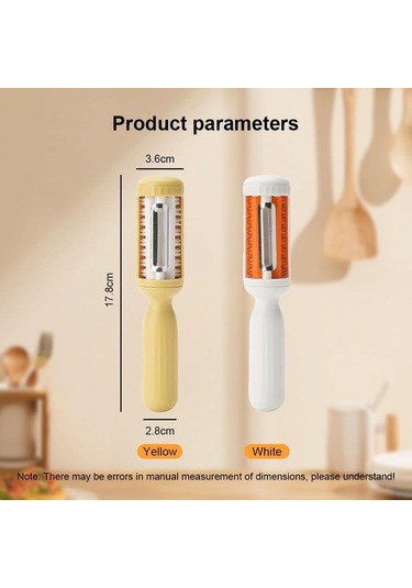 Cbtx 2'si 1 Arada Temizleme Fırçalı Soyucu Ev Meyve Patates Sebze Soyucu Sarı