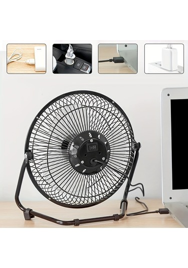 Mini Taşınabilir Usb Fan - Güçlü Rüzgar, Sessiz Çalışma Siyah,