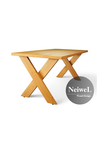 Neiwel Rane Doğal Ahşap Yemek Masası-70-120 Açık Ceviz