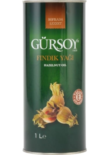 Gürsoy Rafine Fındık Yağı Teneke 4 x 1 L