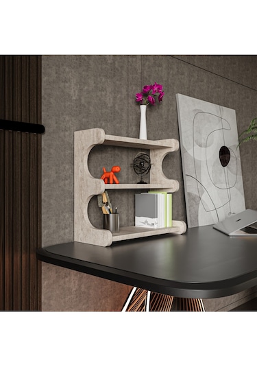 Alpa Ev Mobilya 3 Katlı Tezgah Üstü Mutfak Rafı, Baharatlık Ve Modern Düzenleyici Tasarım Traverten