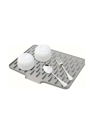 Trendooze Koruyucu Siyah Kaymaz Silikon Matı Tezgah Buzdolabı 15.75x12.6inç 2 Stil