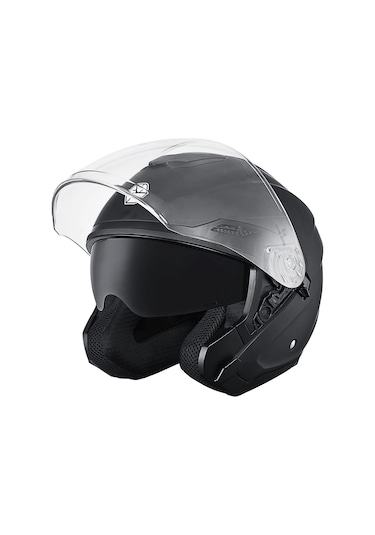 Scoyco Of-669 Güneş Vizörlü Yarım Açık Kask Mat Siyah