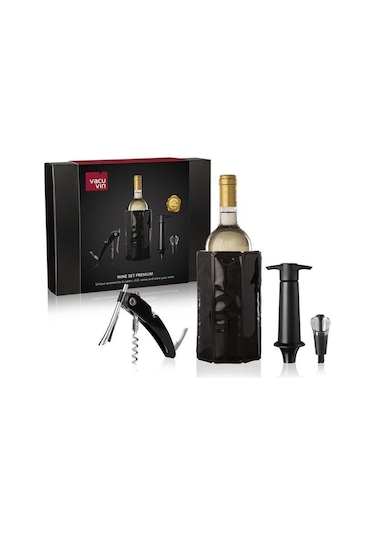 Vacu Vin Premium Şarap Seti 4 Parça Hediye Kutulu Çok Renkli