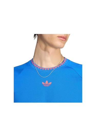 Adidas Erkek Mavi T-shirt Chest Str Ss T Kc6447