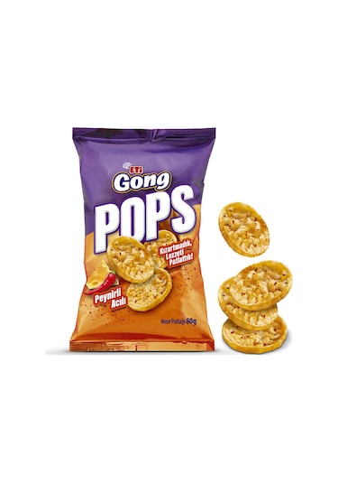 Eti Gong Pops Peynirli Acılı 10 x 80 G
