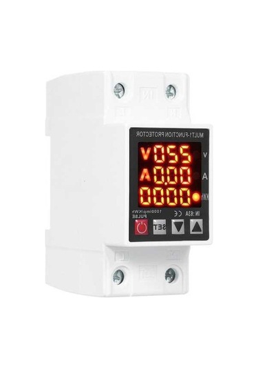 Trendooze Raylı Çok Fonksiyonlu 80-400v Voltaj Koruyucu, Beyaz