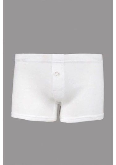 Çift Kaplan 200 Ribana Erkek Çocuk Boxer Beyaz