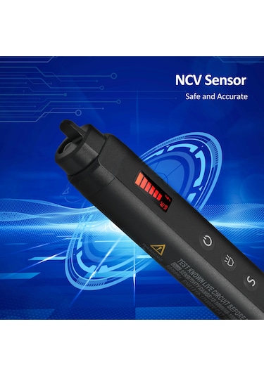 Springsun Temassız Voltaj Test Cihazı Ac Voltaj Algılama Kalemi Siyah Pm8910 Pil İle