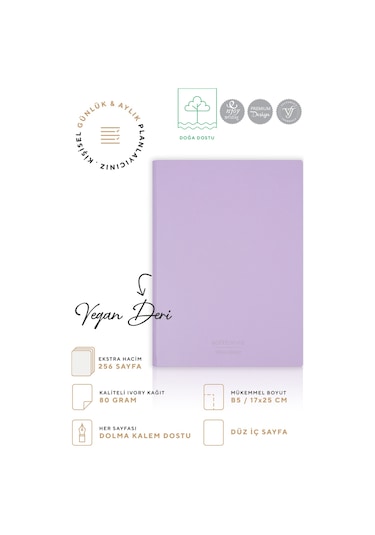 Vj Softtons Esnek Kapak Defter B5 80 Gr. Krem 128 Yp. Çizgisiz Pembe