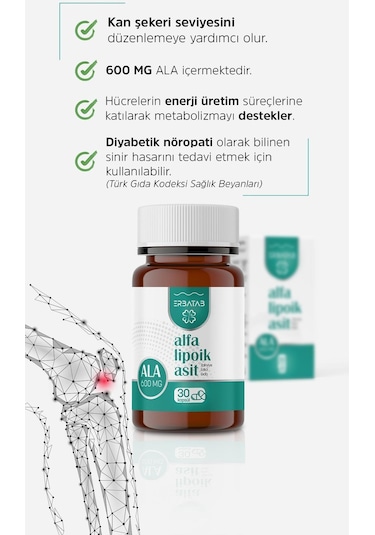 Alfa Lipoik Asit 600 Mg 30 Kapsül