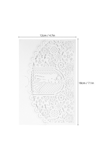 Mufunye 20 Adet/takım Düğün Davetiye Kartı Kapağı İnci Kağıt Lazer Kesim Gelin Damat Desenli Davetiye Kartları Düğün Yıldönümü Malzemeleri--beyaz