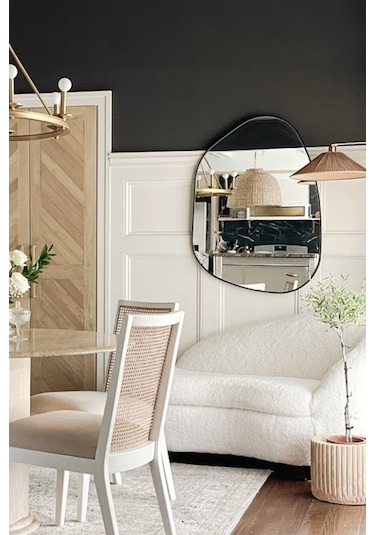 Fawdecor Amorphous Dekoratif Duvar Aynası Beyaz 110x152 Cm Beyaz