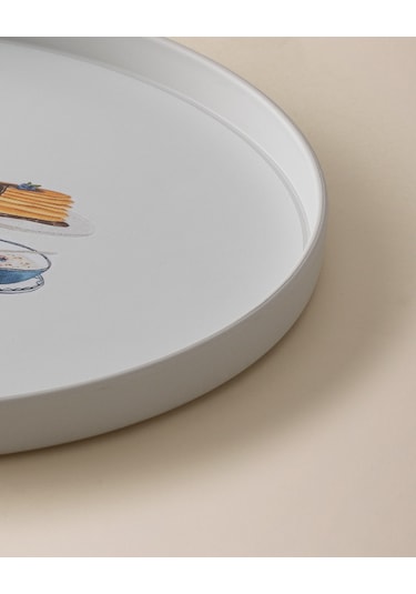 Madame Coco Blanch Yuvarlak Sunum Tepsi - Renkli Teps0000000139