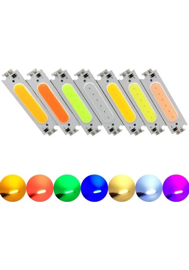 Cob Led Çip Turuncu 12V 2W 6015 Pcb Bord Dıy Işık Kaynağı