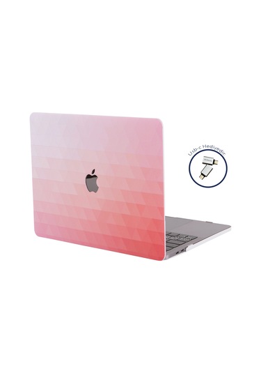 Macbook Pro Kılıf 13inç M1-m2, Paint02 Type-c'li Model A2338 A2289 A2251 A1706-08 A1989 A2159 İle Uyumlu Kırmızı