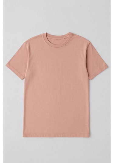 Markapia Woman Kadın %100 Pamuk Basic T-shirt Somon