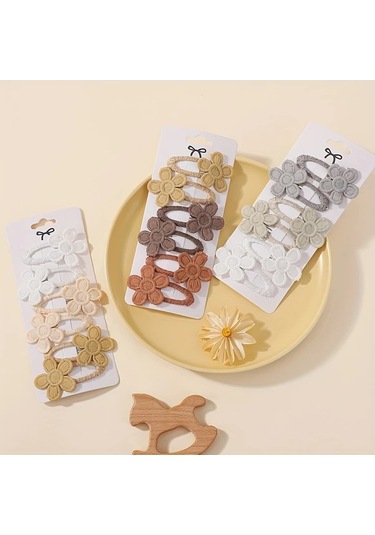 Willowhaven Renk 2 6lı Çiçek Desenli Saç Tokası - Günlük Kullanım İçin Bohem Desen Renk 2