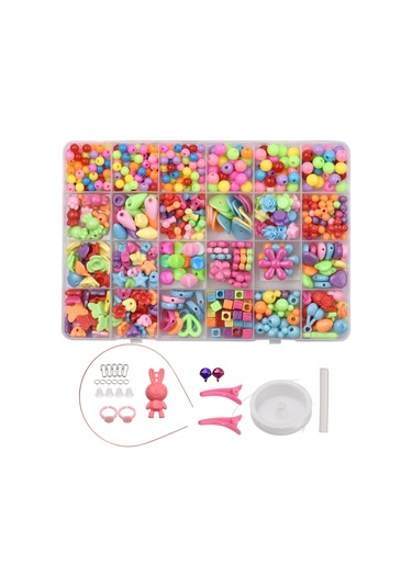 Wezone 02 Çok Renkli Delikli Plastik Boncuklar - Bileklik Ve Kolye Dıy Seti Diğer