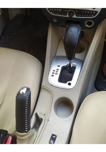 Fluence Ve Megan 3 Uyumlu Otomatik Vites Topuzu Kılıfı Deri