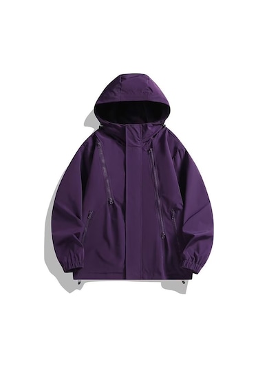 Erkek Su Geçirmez Ceket Mor
