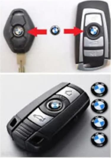 Bmw Araç Anahtar Logo Amblemi 11mm 4 Adet Damla Etiket