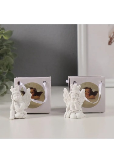 Simalend Taçlı Minik Melek Heykeli 418202569