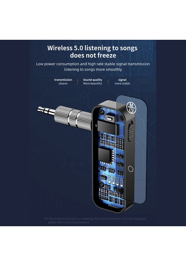 Shineyee C28 Bluetooth 5.0 Verici-alıcı 2'li Set: Araç Ve Ev Ses Sistemleri İçin Kablosuz Müzik,免提 Konuşma, Dahili Batarya, Siyah