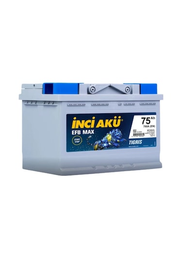 İnci Max Tigris Efb Start-stop 12v 75 Ah Akü